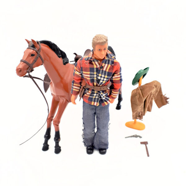 Big Jim - Pferd Hatatitla (Karl May) und Reiter inkl. Zubehör / Mattel 70er Jahre